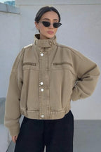 Denim Workwear Cropped Jacket image 2