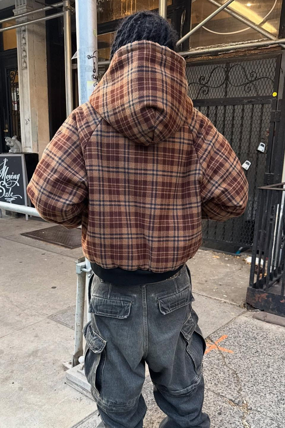 Checked Lined Reversible Fashion Hoodie image 3