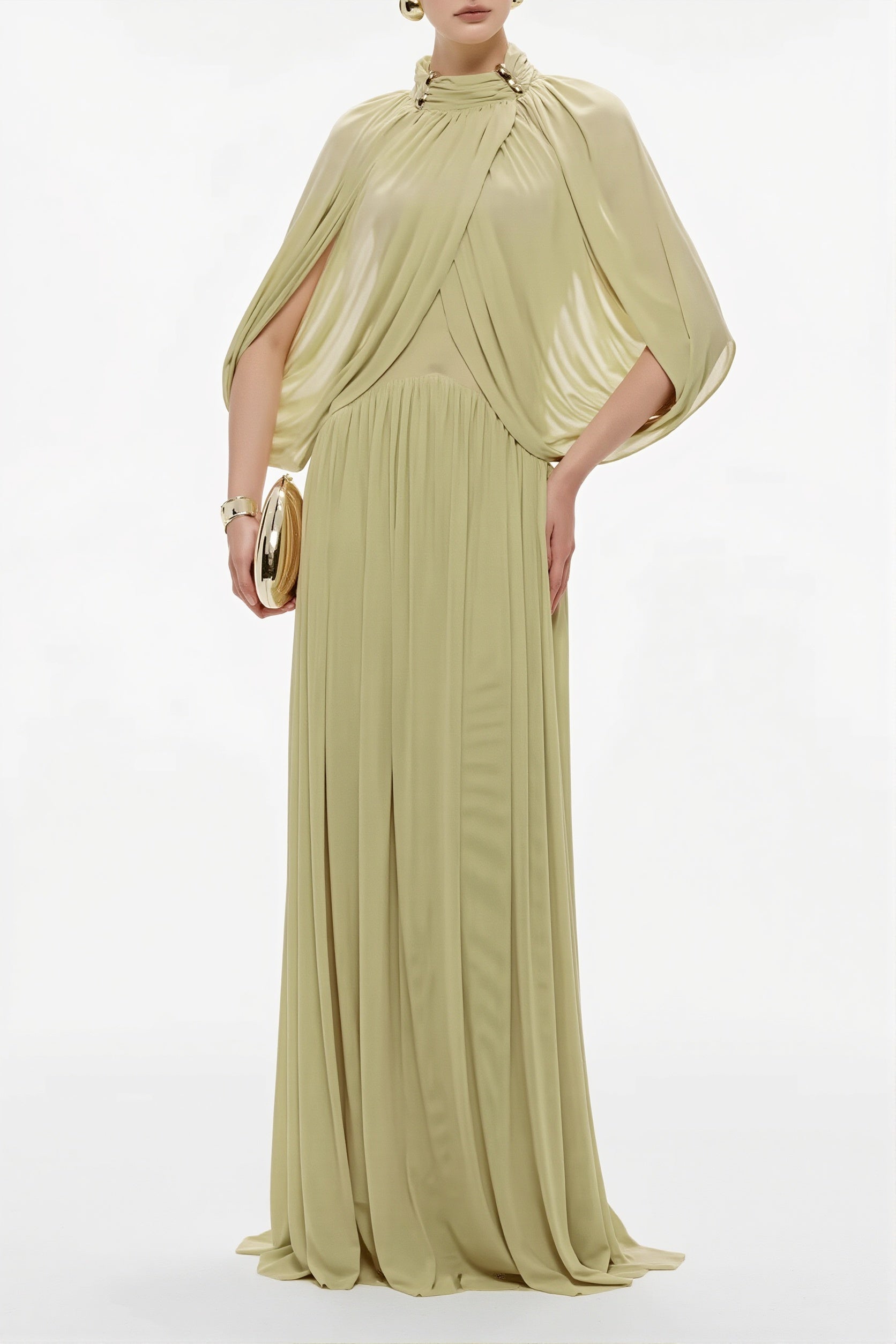 Elegant Cross Ruffle Maxi Dress image 3