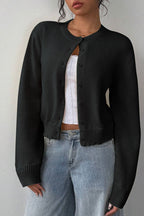 Lightweight Round Neck Button Cardigan image 14