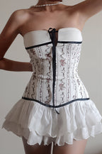 Floral Patchwork Tie Ruched Mini Dress image 4