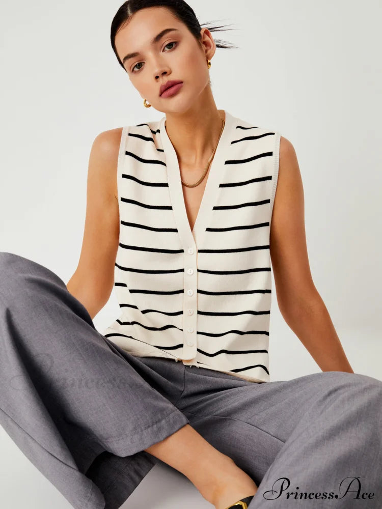 Effortless Charming Stripe Vest image 1