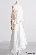Elaine Pink Sleeveless Charming Ruffle Mermaid Set image 12