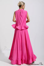 Elaine Pink Sleeveless Charming Ruffle Mermaid Set image 4