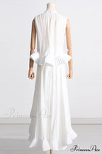 Elaine Pink Sleeveless Charming Ruffle Mermaid Set image 13
