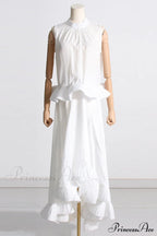 Elaine Pink Sleeveless Charming Ruffle Mermaid Set image 11