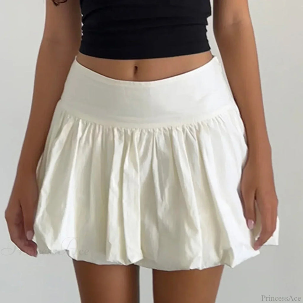 Elastic High Waist A-Line Skirt image 1