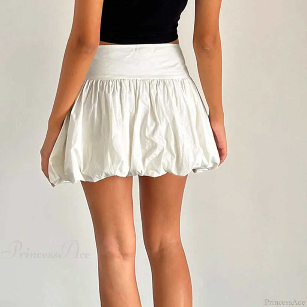 Elastic High Waist A-Line Skirt image 2