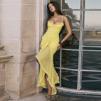 Elastic Mesh Ruffles Vacation Dress image 5