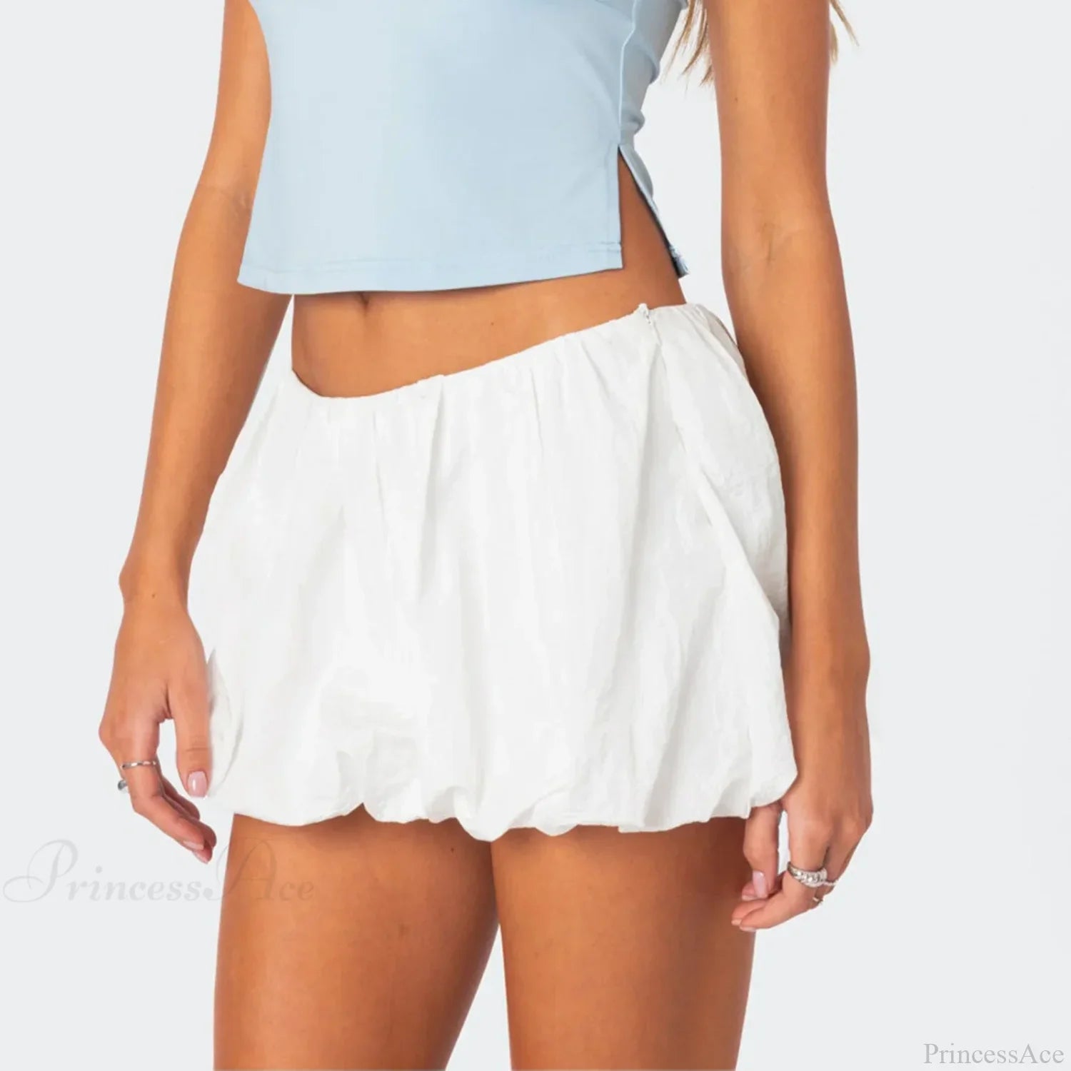 Elastic Waist A-Line Summer Skirt image 3