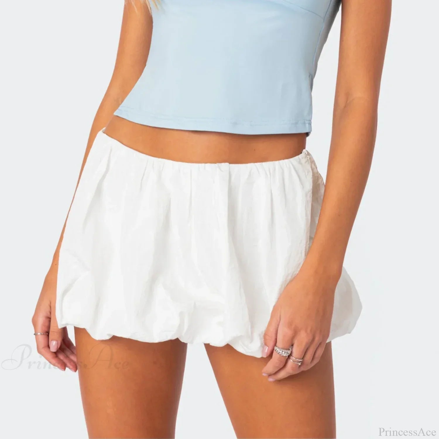 Elastic Waist A-Line Summer Skirt image 2