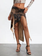 Elastic Waist Draped Ruffle Skirt image 5