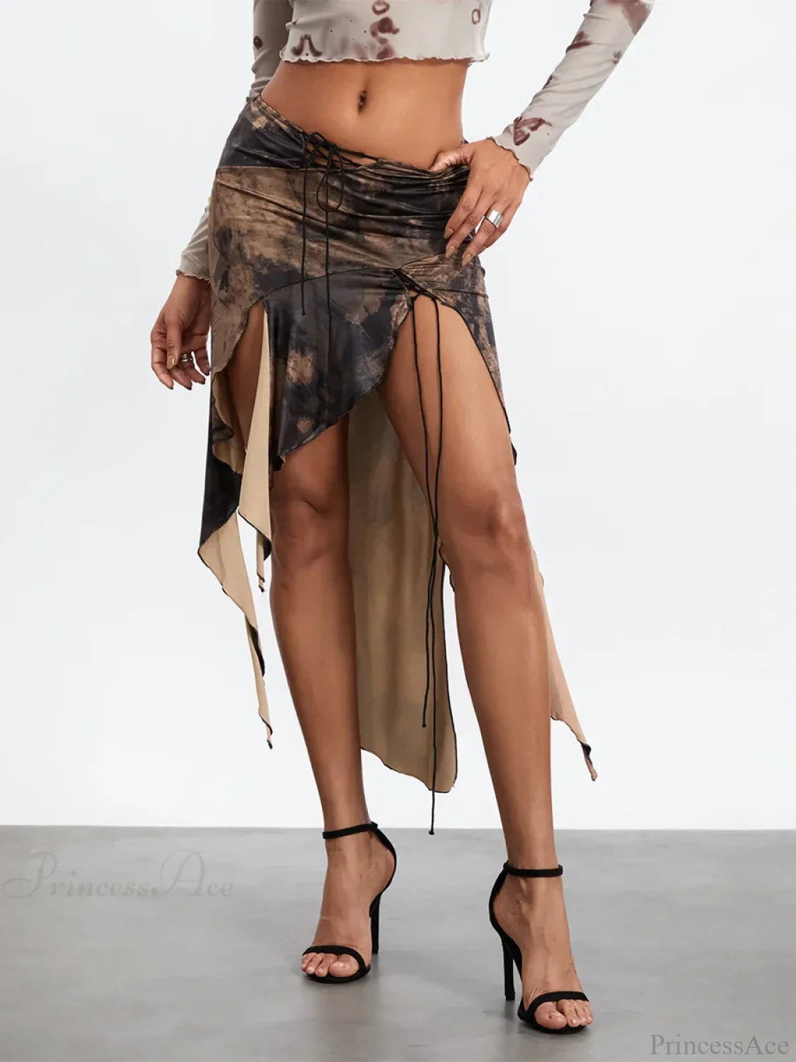 Elastic Waist Draped Ruffle Skirt image 5