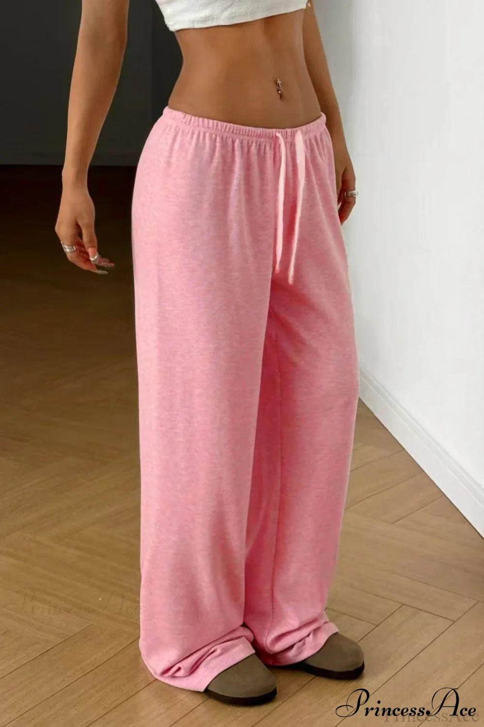 Elastic Waist Drawstring Wide Leg Pants image 11