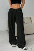 Elastic Waist Drawstring Wide Leg Pants image 5