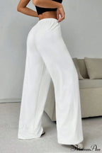 Elastic Waist Drawstring Wide Leg Pants image 9