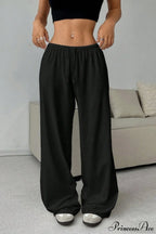 Elastic Waist Drawstring Wide Leg Pants image 4