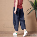 Elastic Waist Vintage Lady Loose Casual Pants image 2