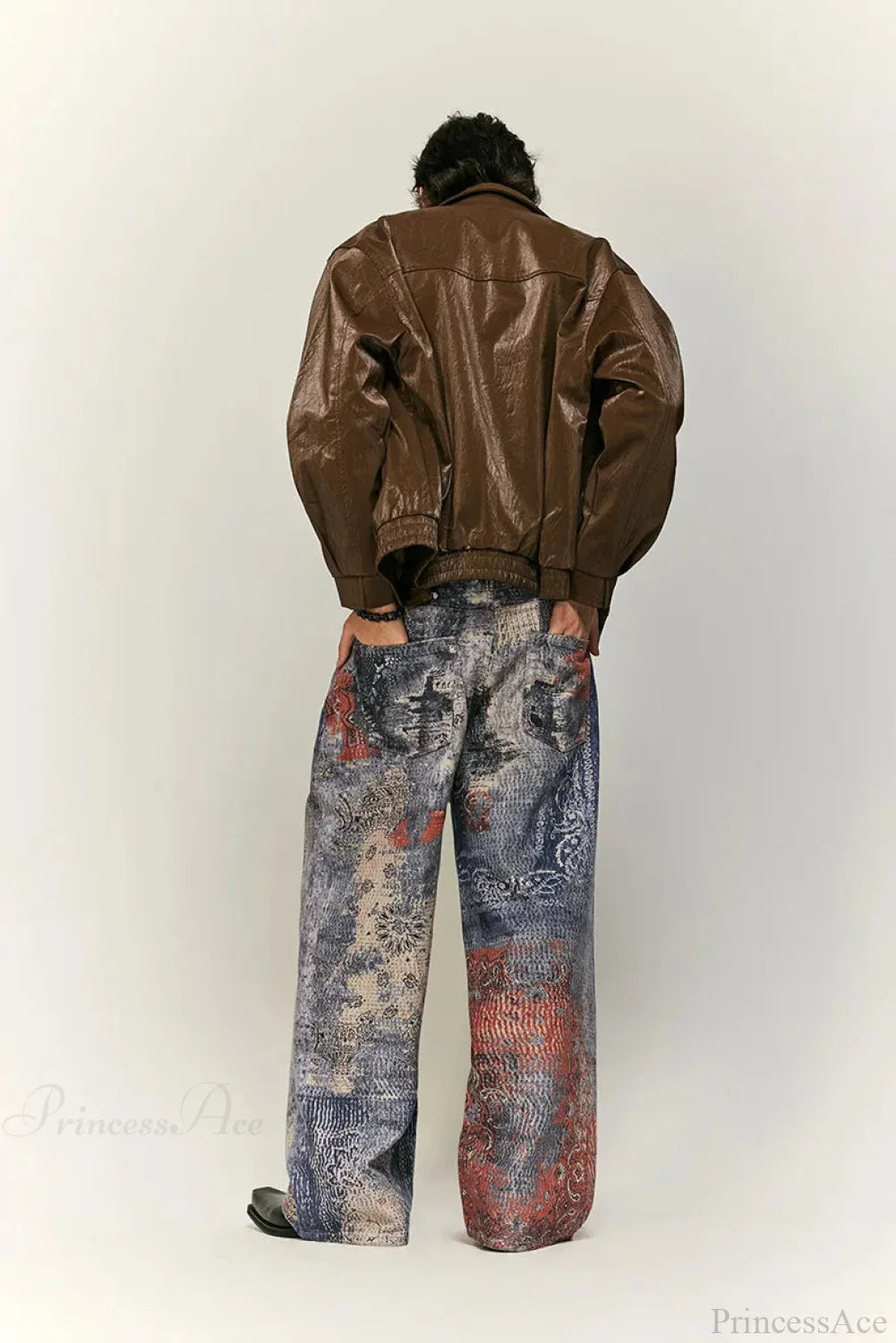 Electronic Print Gothic Denim Pant image 2