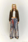 Electronic Print Gothic Denim Pant image 1