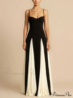 Elegance Panelled Tulle Charming A-line Slip Maxi Dress image 4