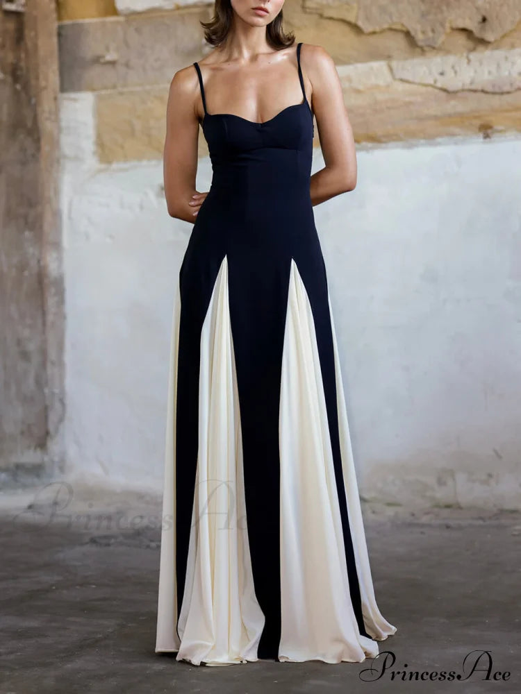 Elegance Panelled Tulle Charming A-line Slip Maxi Dress image 2