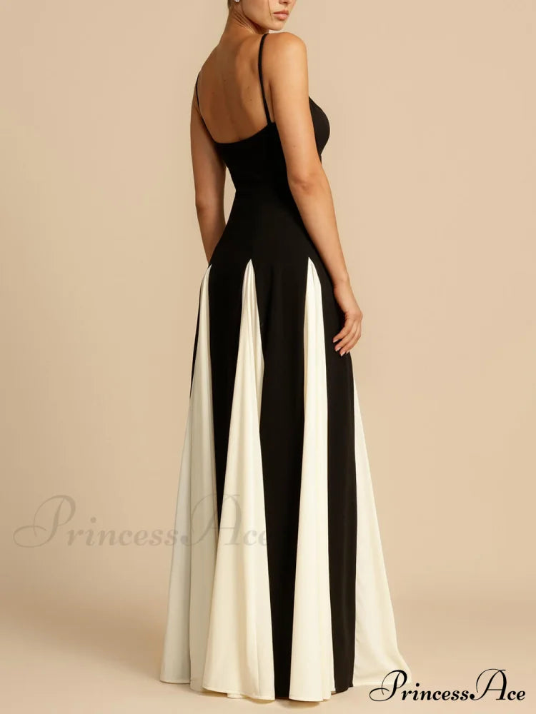 Elegance Panelled Tulle Charming A-line Slip Maxi Dress image 6