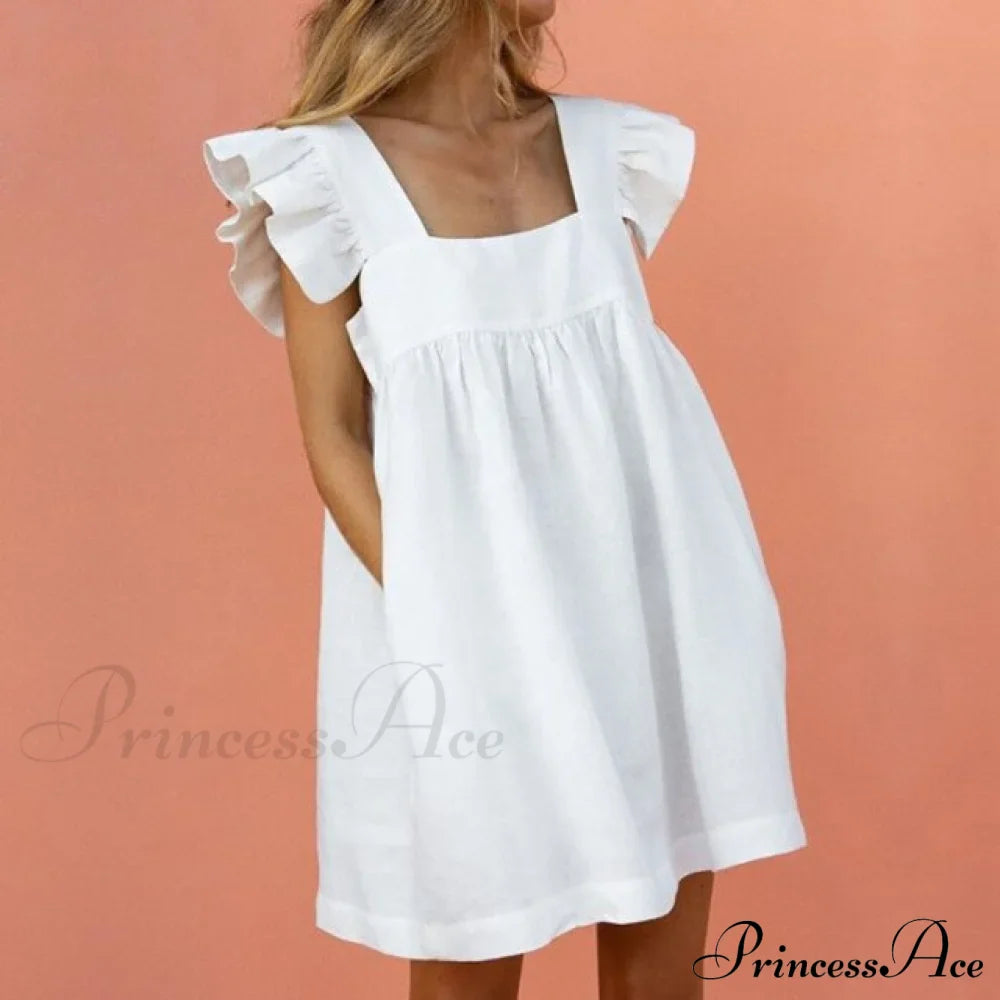 Elegant Butterfly Sleeve Beach Party Dress image 2