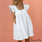 Elegant Butterfly Sleeve Beach Party Dress image 2