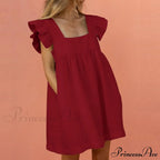 Elegant Butterfly Sleeve Beach Party Dress image 6