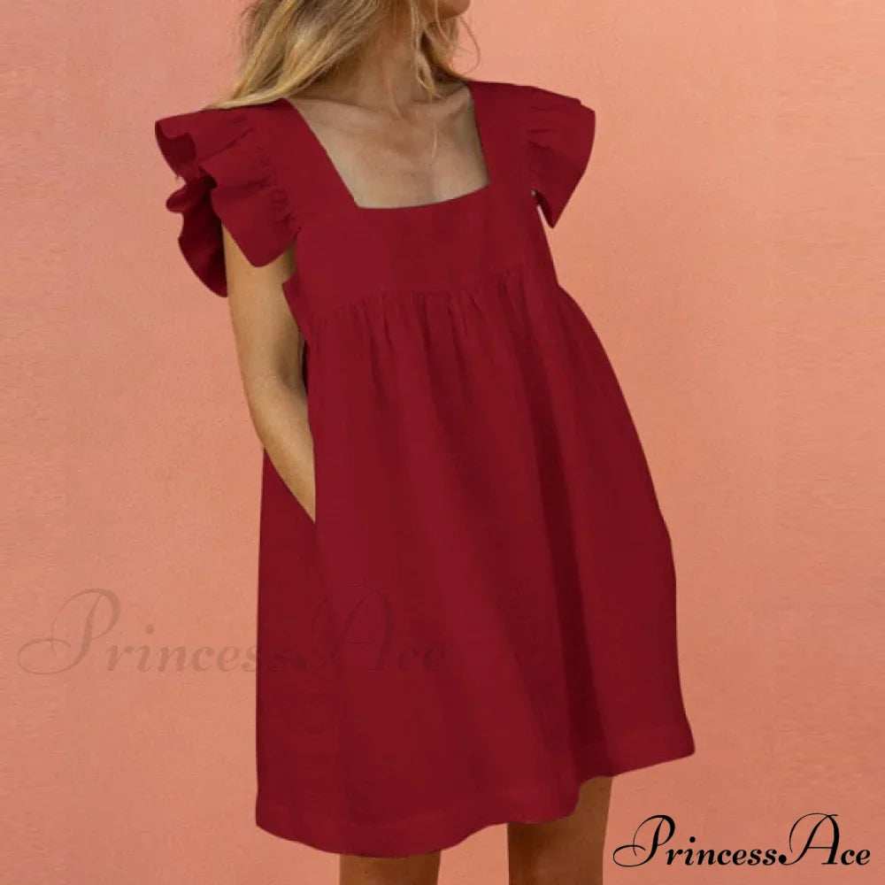 Elegant Butterfly Sleeve Beach Party Dress image 6