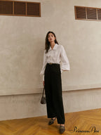 Elegant Collar Button Trendy Down Solid Shirt image 5