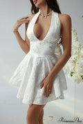 Elegant Evening Halter Bow Tie Party Dress image 1