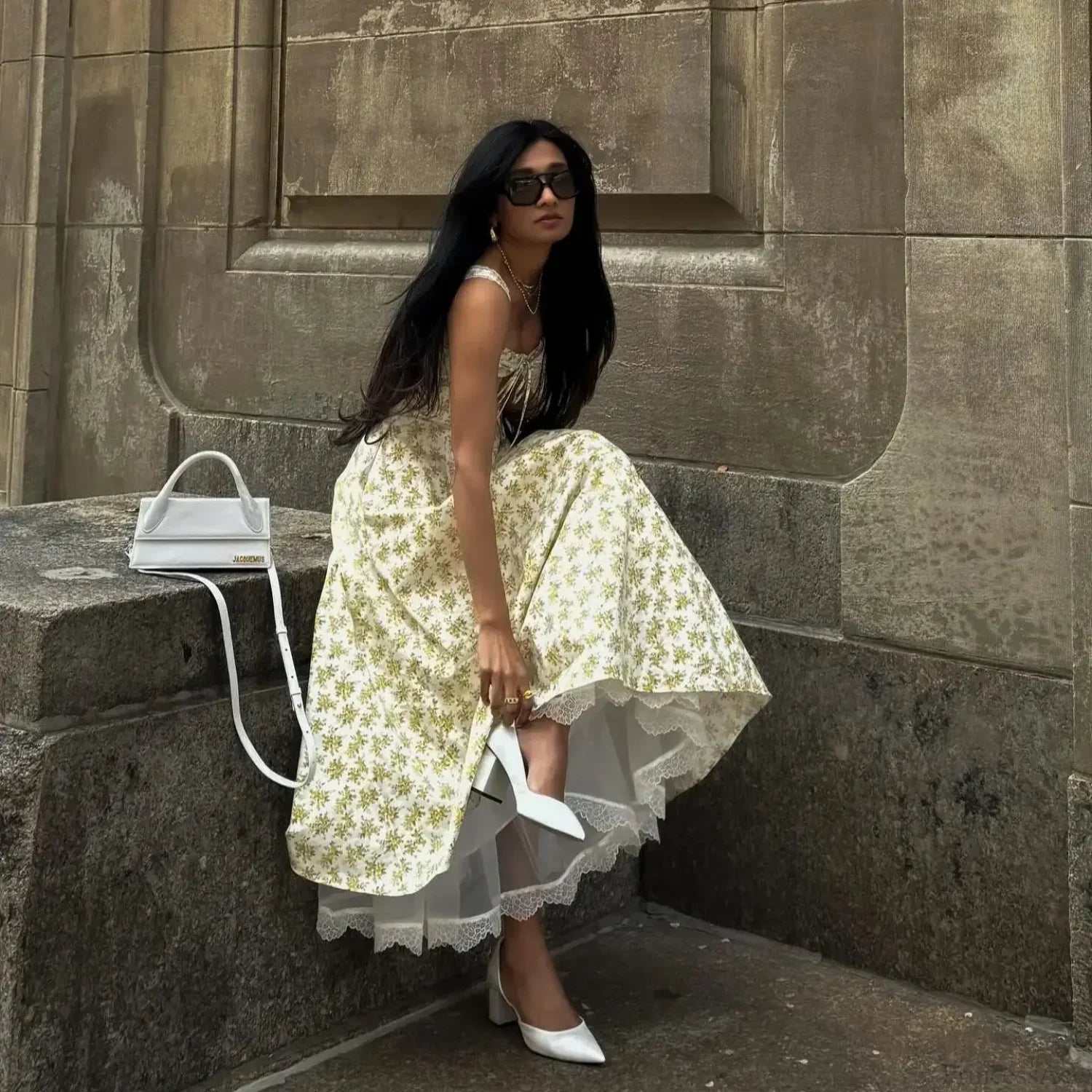 Elegant Floral Print Summer Midi Dress image 4