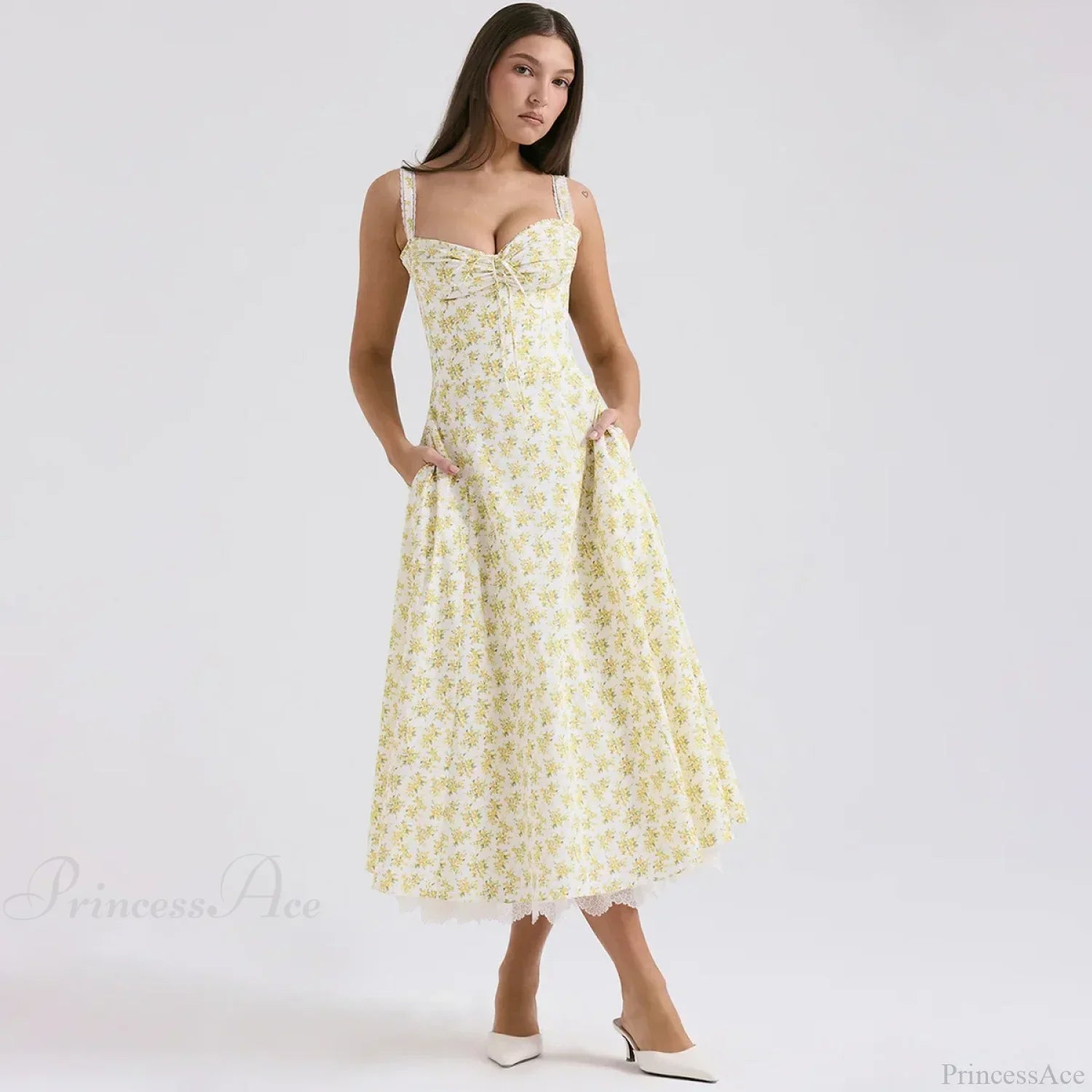 Elegant Floral Print Summer Midi Dress image 8