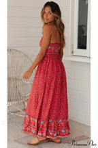Elegant Floral V-Neck Sleeveless Boho Dress image 5