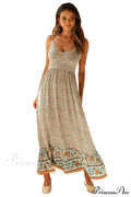 Elegant Floral V-Neck Sleeveless Boho Dress image 7