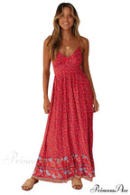 Elegant Floral V-Neck Sleeveless Boho Dress image 9