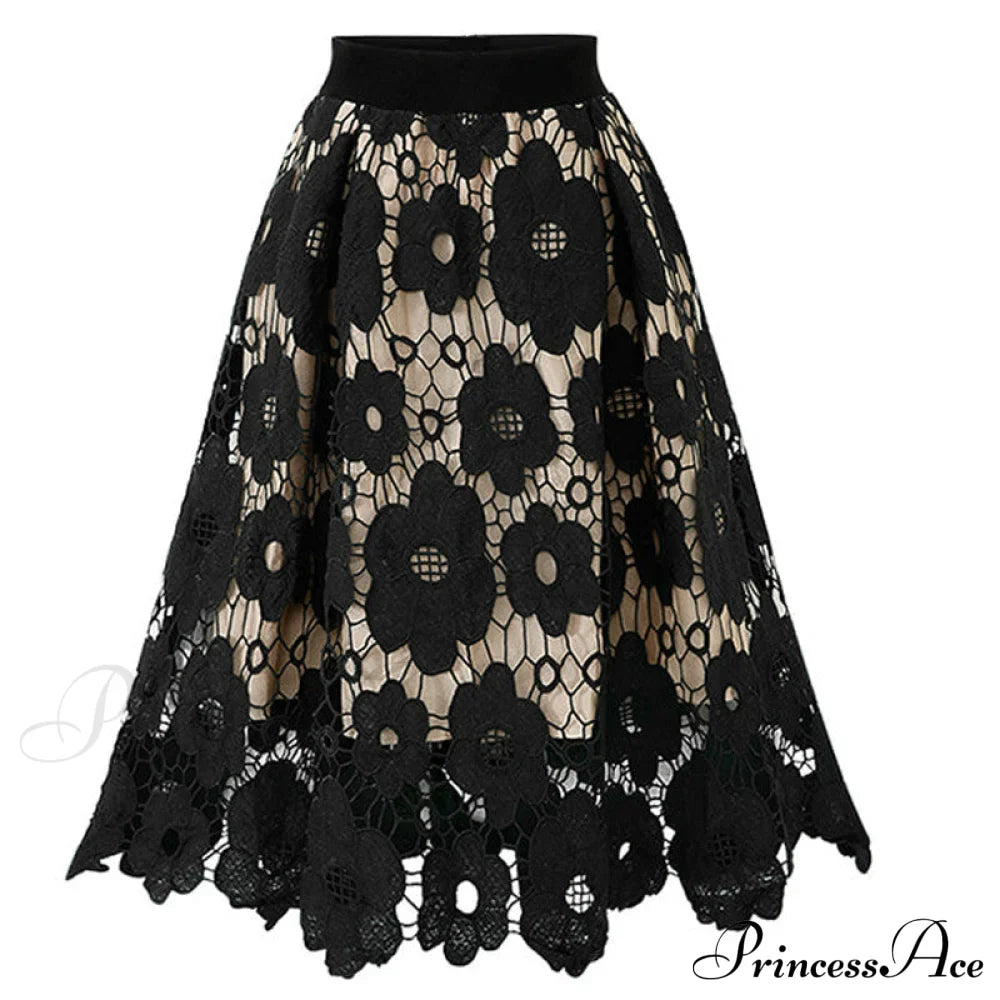 Elegant Flower Hollow Out Lace Skirts image 1