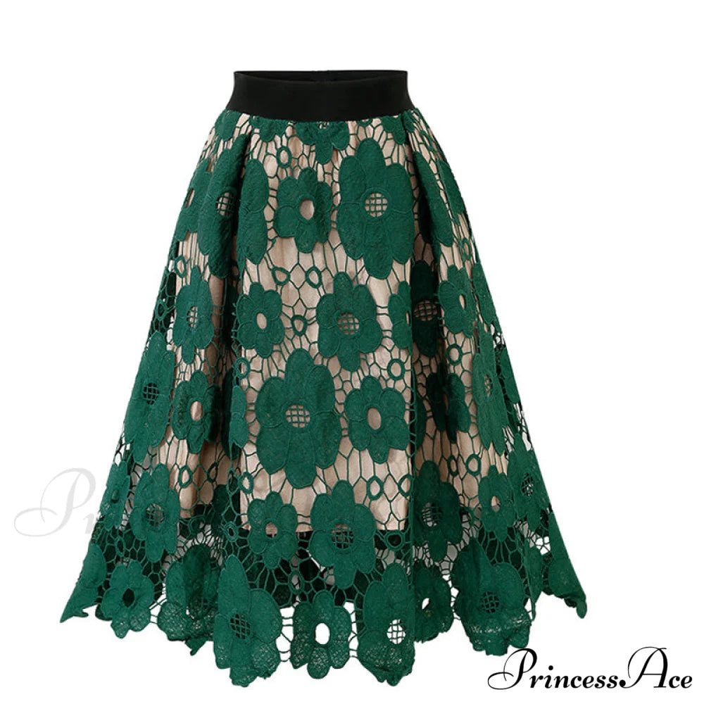 Elegant Flower Hollow Out Lace Skirts image 4