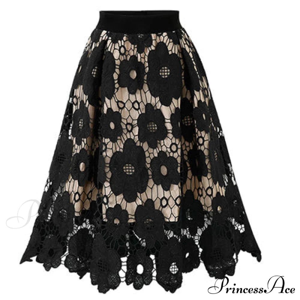 Elegant Flower Hollow Out Lace Skirts image 7