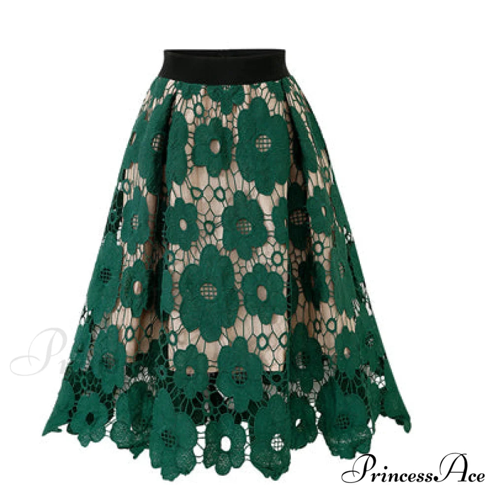 Elegant Flower Hollow Out Lace Skirts image 2