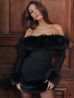 Elegant Fluffy Strapless Mini Party Dress image 2