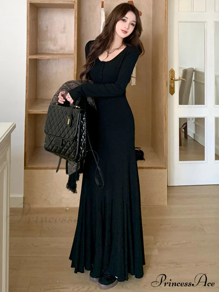 Elegant Formal Solid Slit Asymmetrical Classic Oblique Collar Evening Dress Dresses image 4