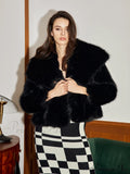 Elegant Fuzzy Graceful Faux Fur Coat image 1