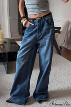 Elegant High Waist Loose Straight Leg Jeans image 1