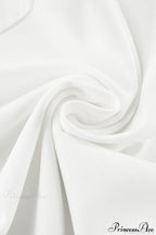 Elegant High Waist White Wide Leg Pants image 5