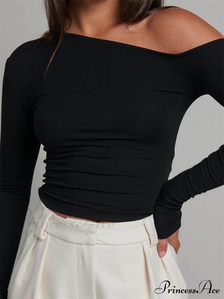 Elegant Lace Patchwork Long Sleeve O-Neck Slim Fit T-shirts image 6