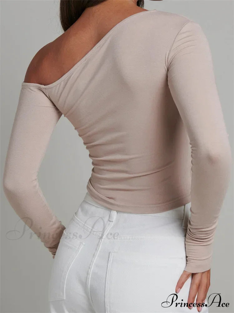 Elegant Lace Patchwork Long Sleeve O-Neck Slim Fit T-shirts image 2