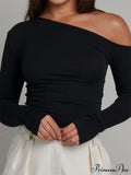Elegant Lace Patchwork Long Sleeve O-Neck Slim Fit T-shirts image 4